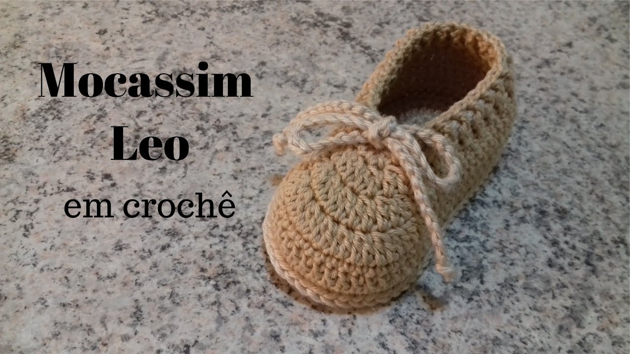 mocassim de crochê para bebê