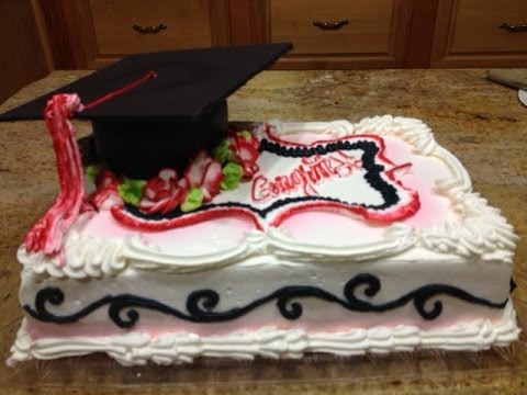 Graduation Cake / Cake Decorating - YouTube