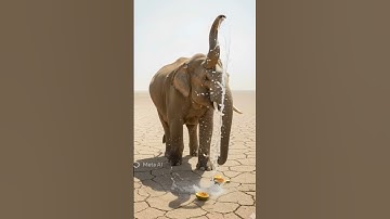 The elephant saved the mango tree from drying up by watering it 😭 #ai​ #tree​ #save​ #water​
