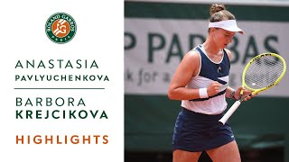 Anastasia Pavlyuchenkova vs Barbora Krejcikova - Final Highlights I Roland-Garros 2021