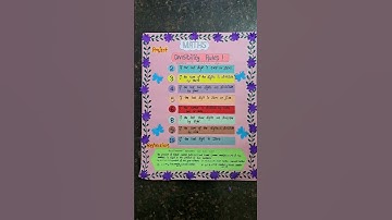Divisibility Rules Chart #school project #youtubeshorts
