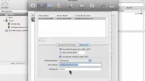Upgrade Mac Mail to SSL and SMTP authentication