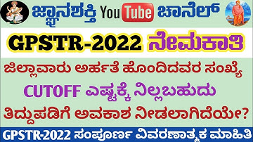 GPSTR-2022 District Waise Eligible Candidates List. (Prakatane)