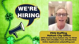 PDQ Staffing Haltom City Warehouse Job Openings