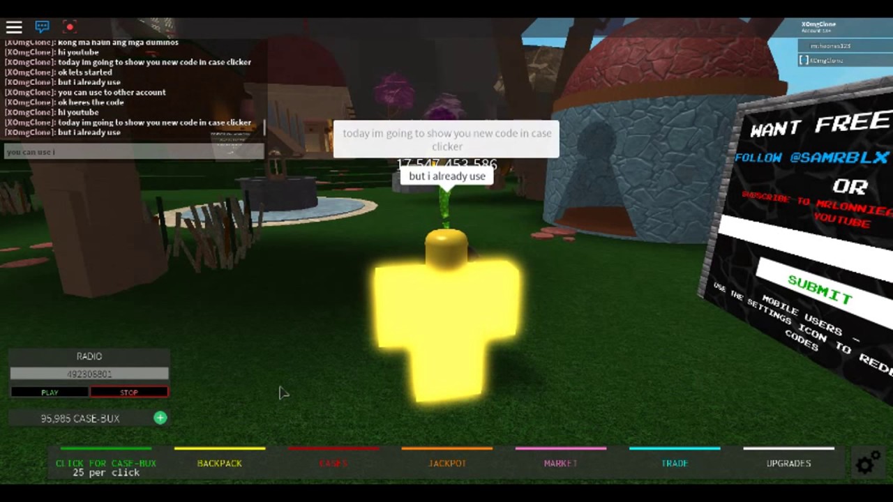 Roblox Case Clicker New Code 2017 In July20 Youtube - codes for case clicker 2018 roblox youtube