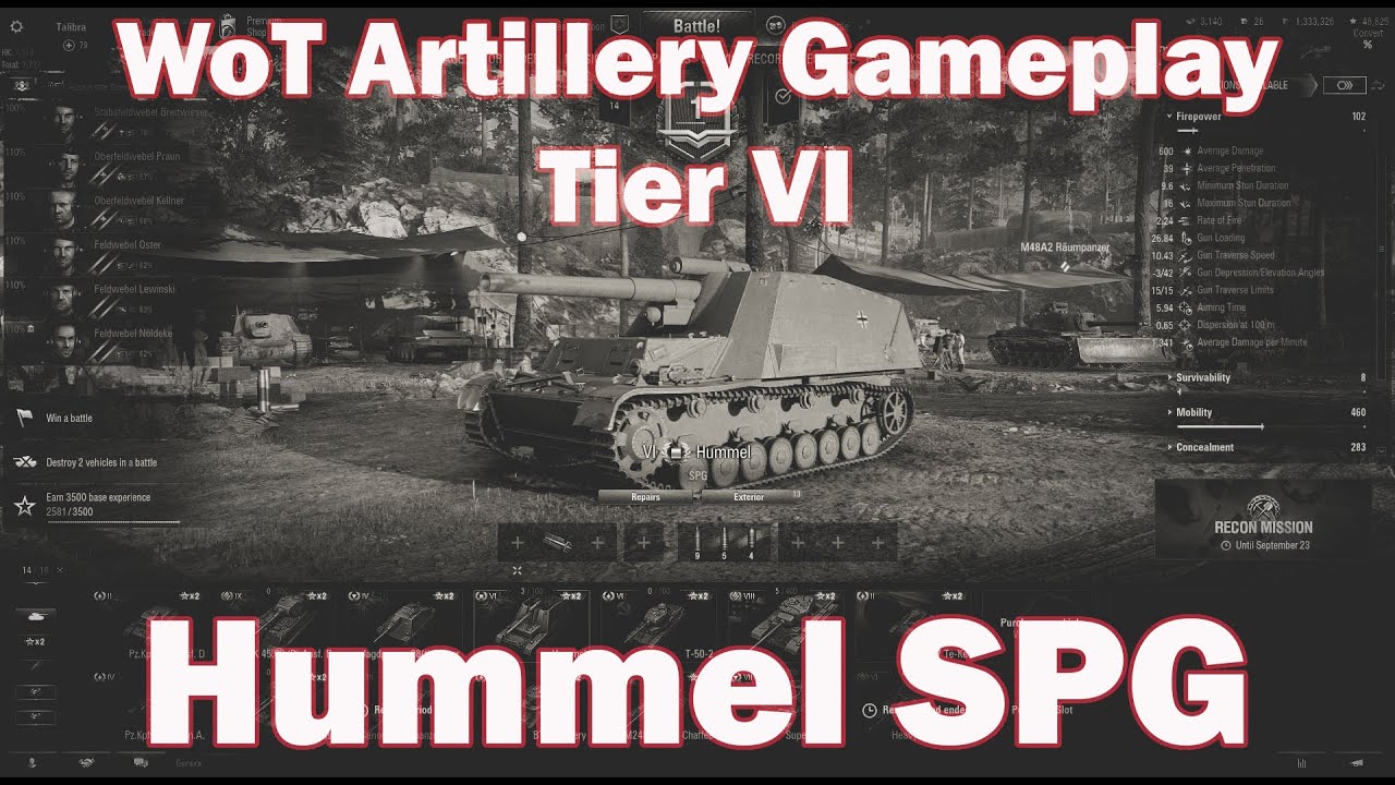 World Of Tanks Artillery Tank Gameplay Germany's Hummel Tier VI SPG