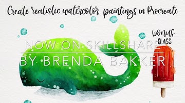 Watercolor in procreate by Brenda Bakker now on skillshare