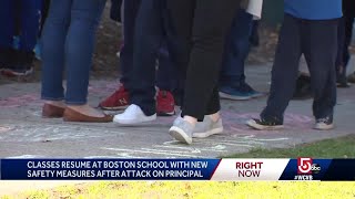 New safety measures as students return after principal attack