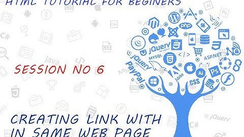 HTML Tutorial for Beginners   06   Creating links within the same web page
