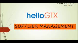 Supplier management in helloGTX for travel technology platform.