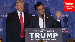 BREAKING NEWS: Vivek Ramaswamy Joins Trump At New Hampshire Rally To Encourage Voters To Support Him