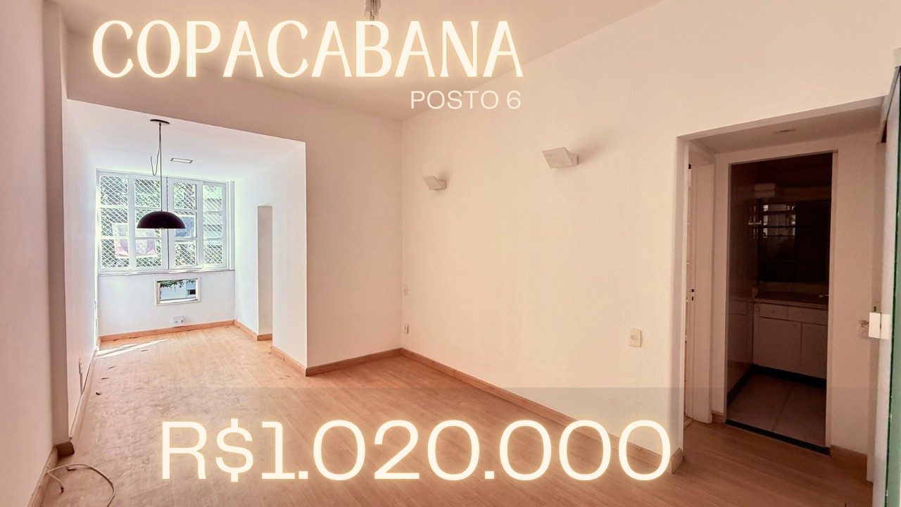 Apartamento à Venda em Copacabana Posto 6 | 60m² | 2 Quartos | Vaga | Airbnb