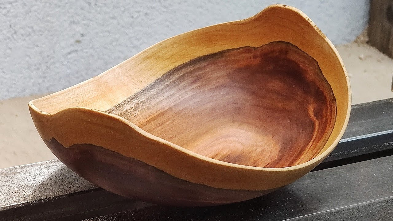 How to finish natural edge plum bowl