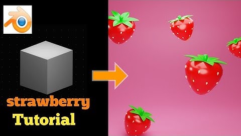 Blender 3D beginner tutorial: Create a Strawberry scence.