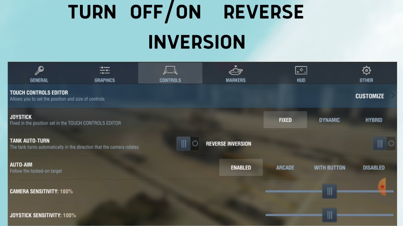 How to Turn on/off Reverse Inversion in World of Tanks Blitz - YouTube
