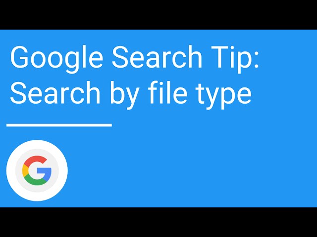 how to search for specific file type on google