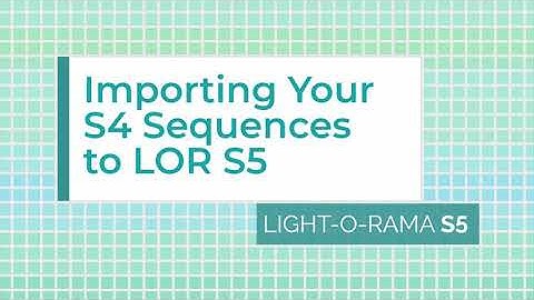 Light-O-Rama S5 Sequencer: Importing S4 Sequences to S5 - Luminous Harmony "How To"