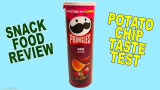 Snack Food Review - Pringles Barbecue Flavored Potato Chips Taste Test