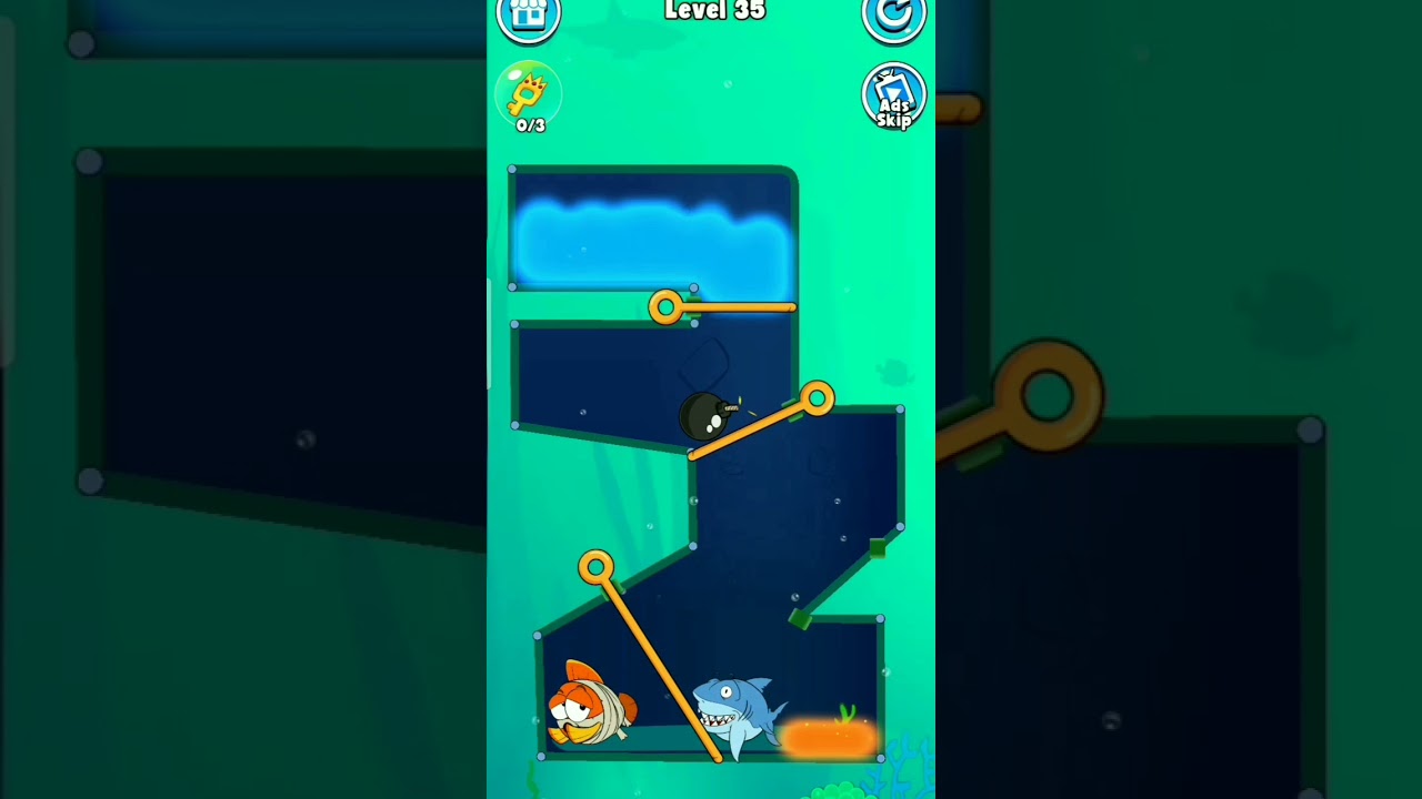 Fish Rescue - Pull Pin Puzzle 35-36 