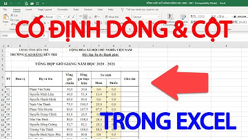 Cách cố định dòng trong excel | cách cố định cột trong excel