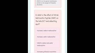 Excretory system pct and dct mcq quiz