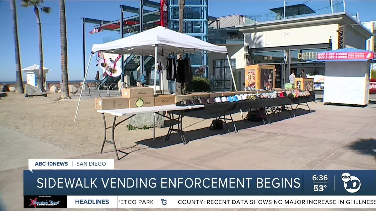 City begins enforcement of sidewalk vending ordinance