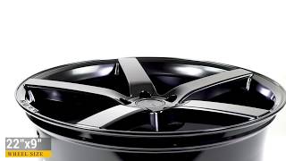 RUFF RACING: RUFF R1 SATIN BLACK, 22X9
