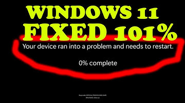 Your PC ran into a problem and needs to restart in Windows 11