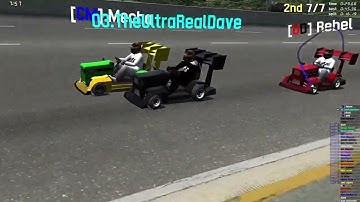 what an AI race! lawnmower oval race - Live for speed