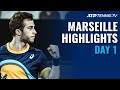 Sinner & Barrere Play Thriller; Nishioka, Gaston Feature | Marseille 2021 Day 1 Highlights