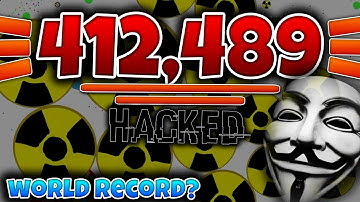 412,489!!! 132 MASS BOTS!! INSANE WORLD RECORD! ★ AGAR.IO HACKED? 184k+ SCORE!