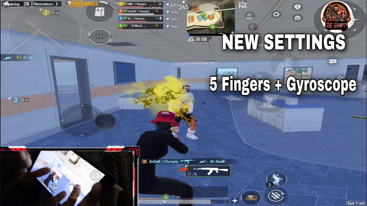 5 FINGER + GYROSCOPE HANDCAM🔥🔥🔥| IPAD Mini 5 Pubg Gameplay - YouTube
