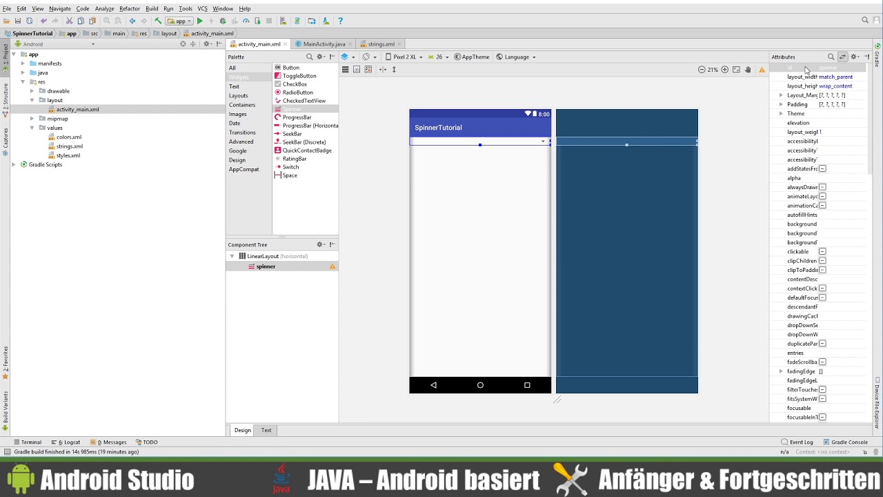 spinner android studio