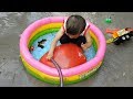 Trò Chơi Bơm Nước Vào Bong Bóng Khổng Lồ ❤ ChiChi Kids TV ❤ Baby Pretent Play Giant Balloons