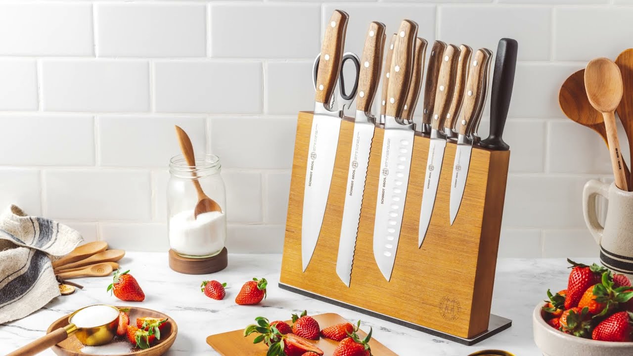 Schmidt Brothers Acacia Midtown Knife Block