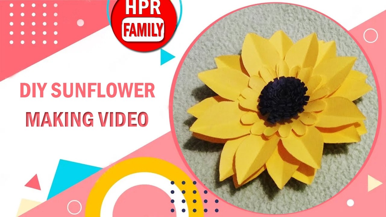 Beautiful Paper Sunflowers | DIY Flower Tutorial | Paper Sunflower ...