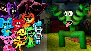 All Different Characters Smiling Critters VS Green Rainbow Friends | Friday Night Funkin' Mod