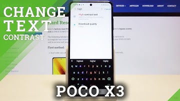 How to Activate High Contrast Text on POCO X3 – Customize Contrast
