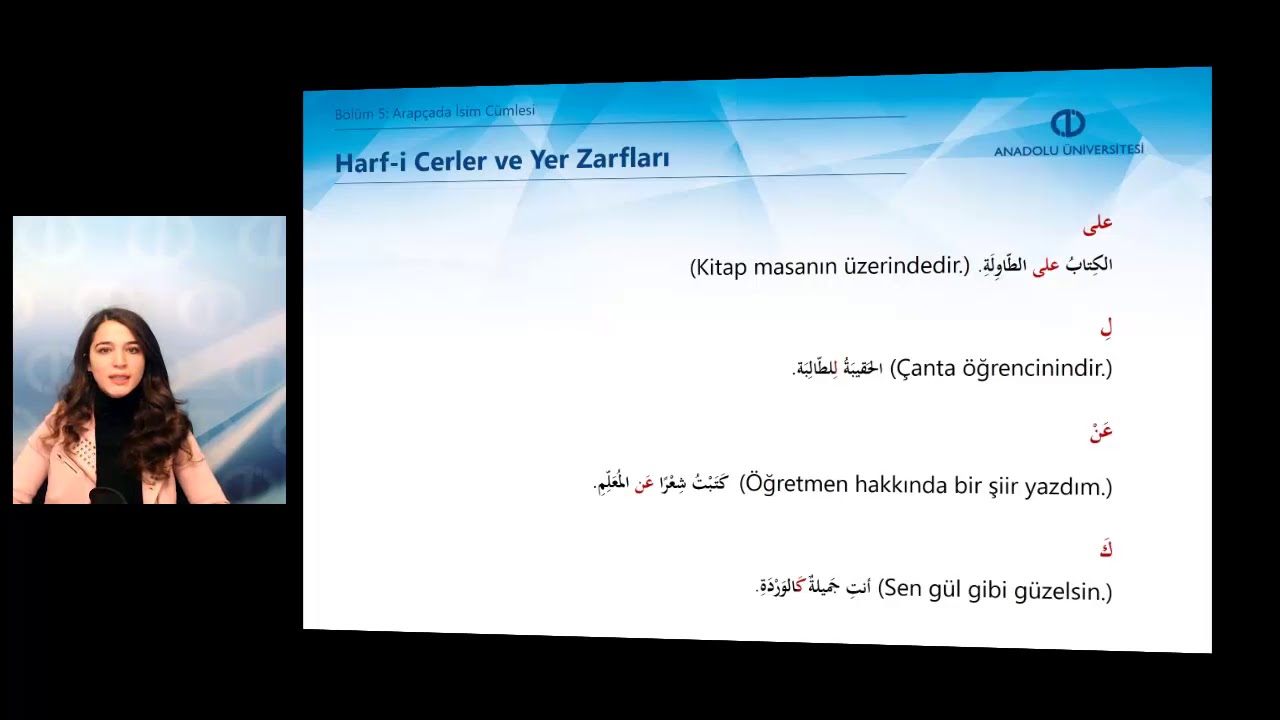 ARAPÇA I - Ünite5 - Özet