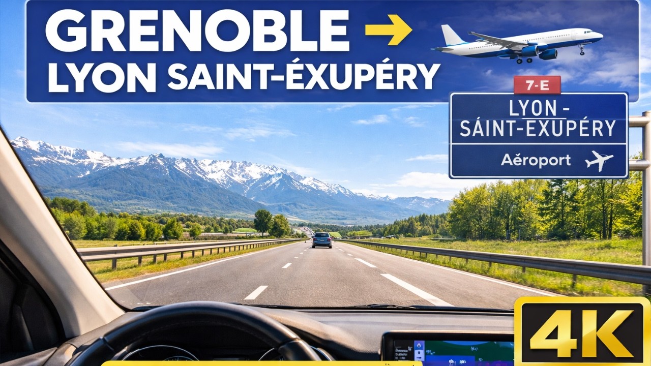 Grenoble vers Aéroport Lyon Saint-Exupéry, trajet en temps réel
