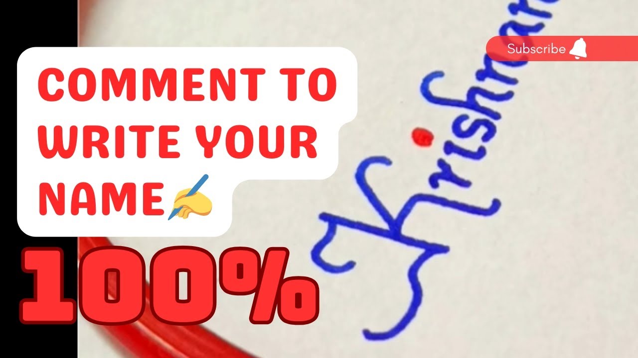 Comment and Like to write your name | Handwriting tutorial | Neat and ...