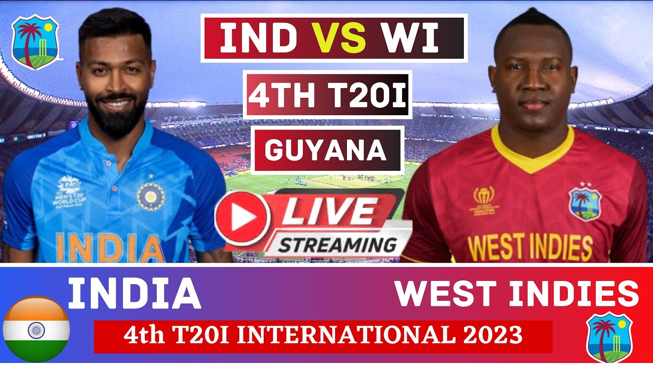 India vs West Indies 4th T20 Live IND vs WI 4th T20 Live Scores and Commentary #livescore #trending