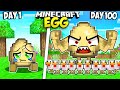 I Survived 100 Days as an EGG in Minecraft