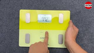 OMRON HBF-225 Body Composition Monitor Citrus Yellow Smart Digital Weight Scale オムロン 体重体組成計シトラスイエロー