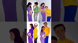 4 In 1 About  Pregnancy Mom #Rifanaartandcraft  #Rifanaart #Animationvideo #Animationart #Shorts