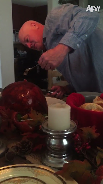 Turkey for dessert, who'd have thought?! 🤣 #afv #prank #thanksgiving