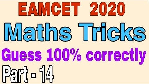 EAMCET Maths Cheat Codes And Tricks || Guess Using Basics