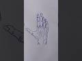 How to draw a hand | Easy Method #art #shorts