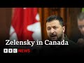 Ukraine war: Zelensky speaks in Canada after strike on Crimea navy base - BBC News