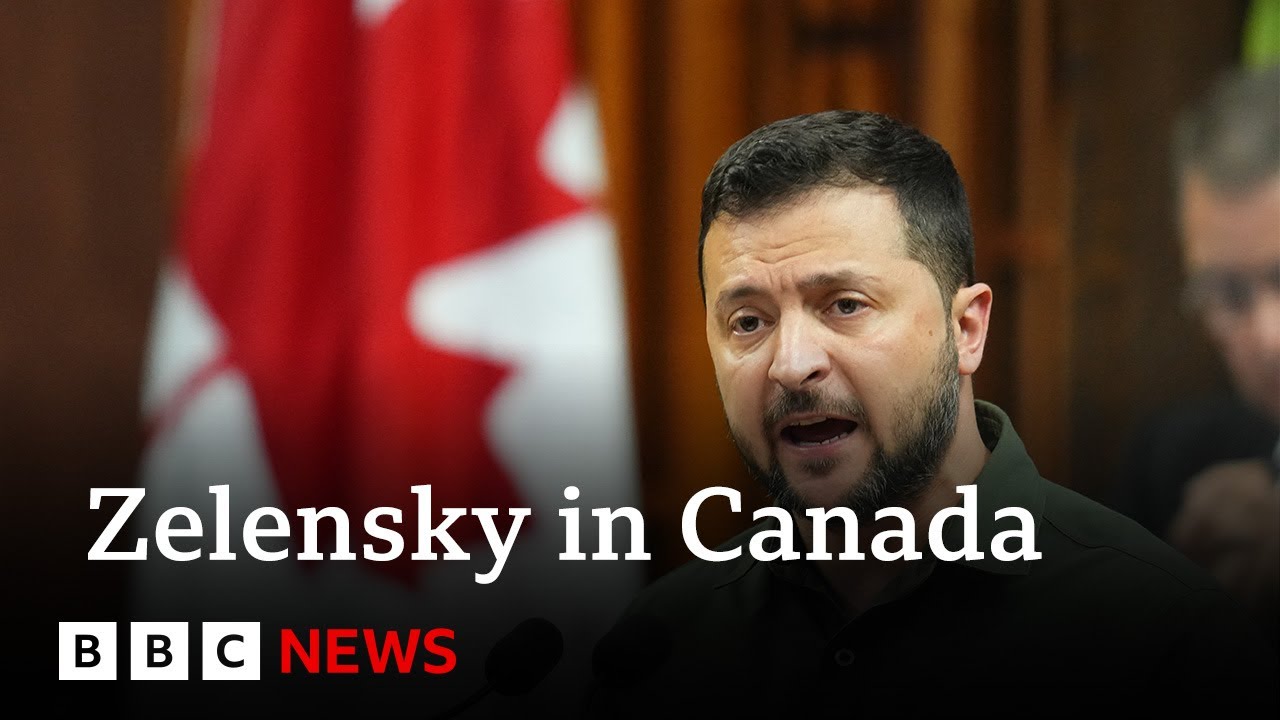 Ukraine war: Zelensky speaks in Canada after strike on Crimea navy base – BBC News